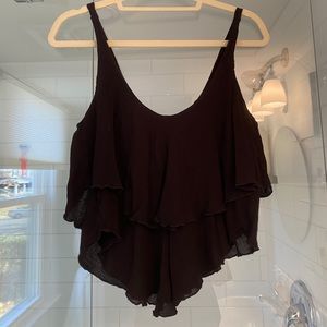 Free People flowy black tank top.